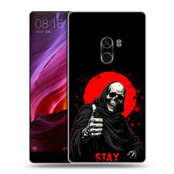 Силиконовый чехол на Xiaomi Mi Mix с принтом смешной скелет