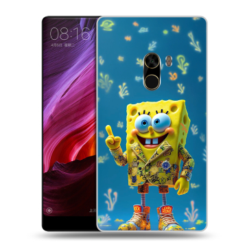 Силиконовый чехол на Xiaomi Mi Mix с принтом Спанч боб Спанчбоб Силиконовый чехол на Xiaomi Mi Mix с принтом Спанч боб Спанчбоб