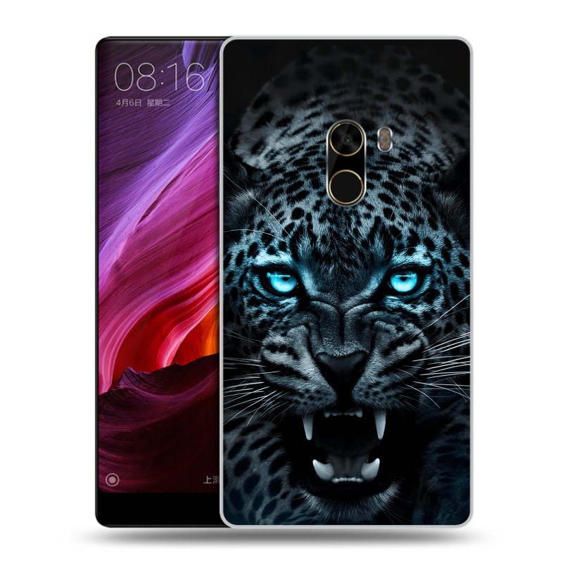Силиконовый чехол на Xiaomi Mi Mix с принтом Темный леопард Силиконовый чехол на Xiaomi Mi Mix с принтом Темный леопард