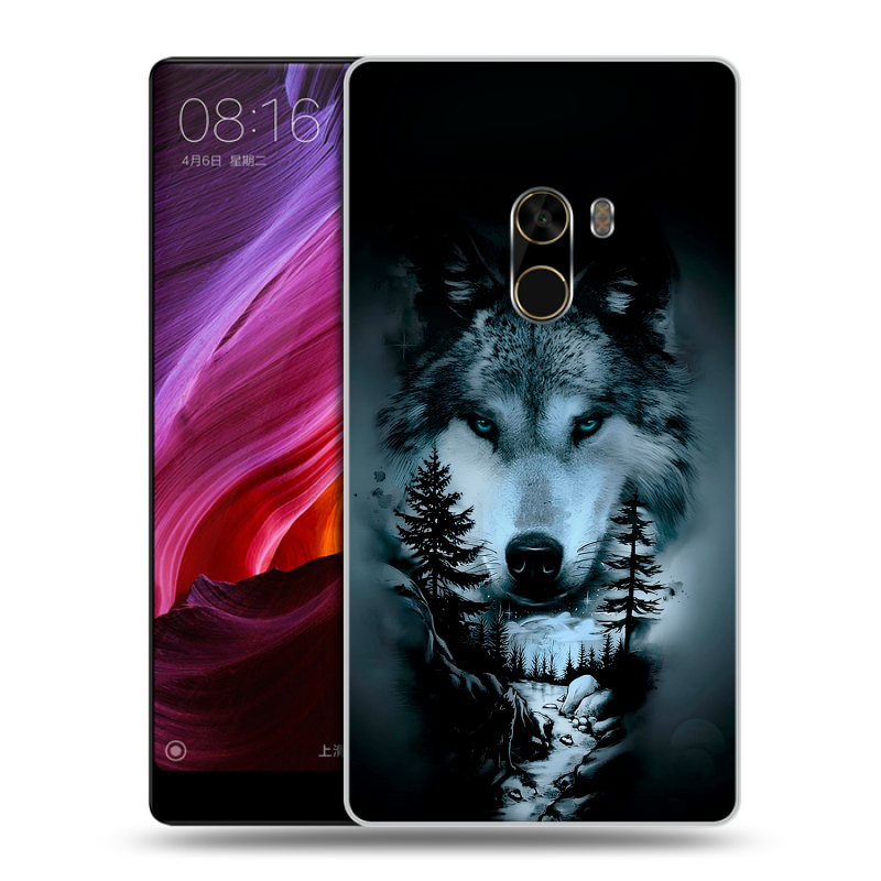 Силиконовый чехол на Xiaomi Mi Mix с принтом Лесной волк Силиконовый чехол на Xiaomi Mi Mix с принтом Лесной волк