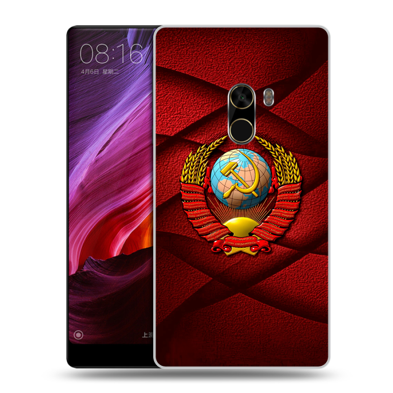 Силиконовый чехол на Xiaomi Mi Mix с принтом Герб СССР Силиконовый чехол на Xiaomi Mi Mix с принтом Герб СССР