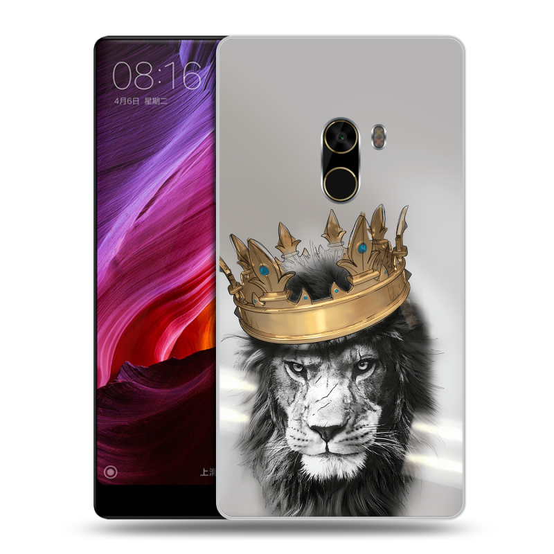 Силиконовый чехол на Xiaomi Mi Mix с принтом Лев с короной Силиконовый чехол на Xiaomi Mi Mix с принтом Лев с короной