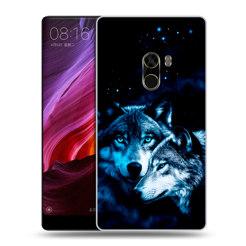 Силиконовый чехол на Xiaomi Mi Mix с принтом Волки Силиконовый чехол на Xiaomi Mi Mix с принтом Волки