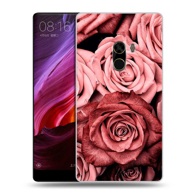 Силиконовый чехол на Xiaomi Mi Mix с принтом Цветы розы Силиконовый чехол на Xiaomi Mi Mix с принтом Цветы розы