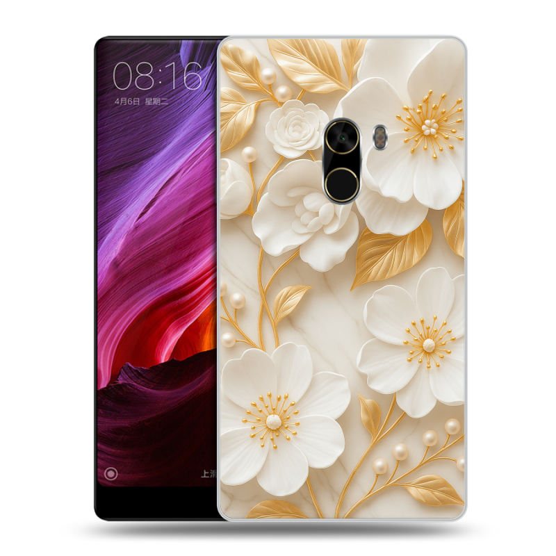 Силиконовый чехол на Xiaomi Mi Mix с принтом Цветы Силиконовый чехол на Xiaomi Mi Mix с принтом Цветы