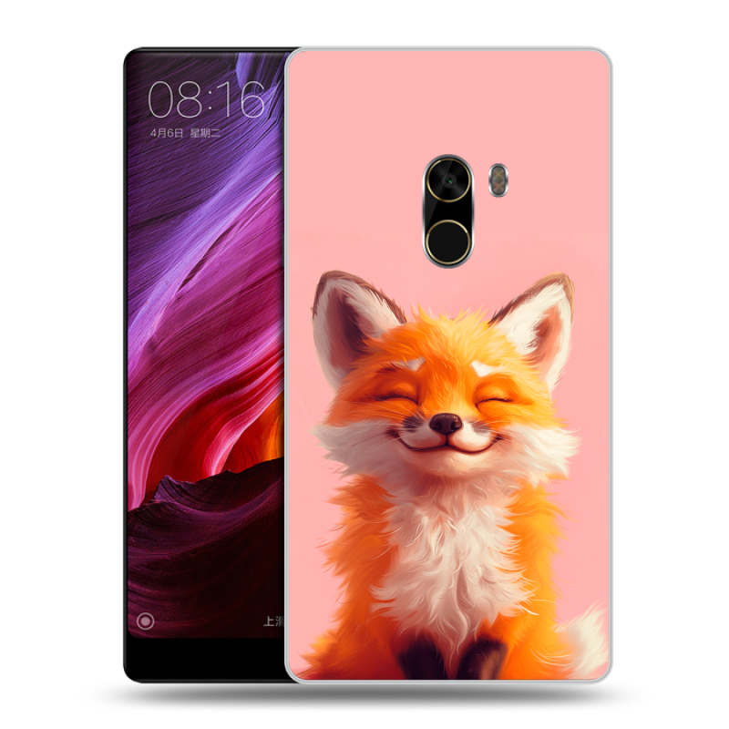 Силиконовый чехол на Xiaomi Mi Mix с принтом милая лиса Силиконовый чехол на Xiaomi Mi Mix с принтом милая лиса