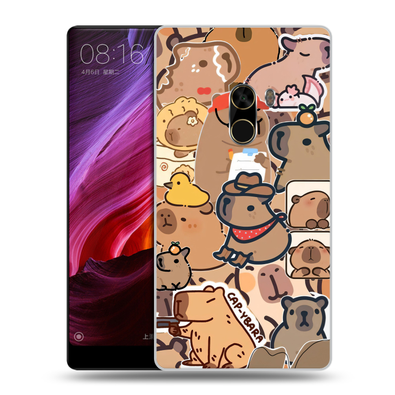 Силиконовый чехол на Xiaomi Mi Mix с принтом капибара Силиконовый чехол на Xiaomi Mi Mix с принтом капибара