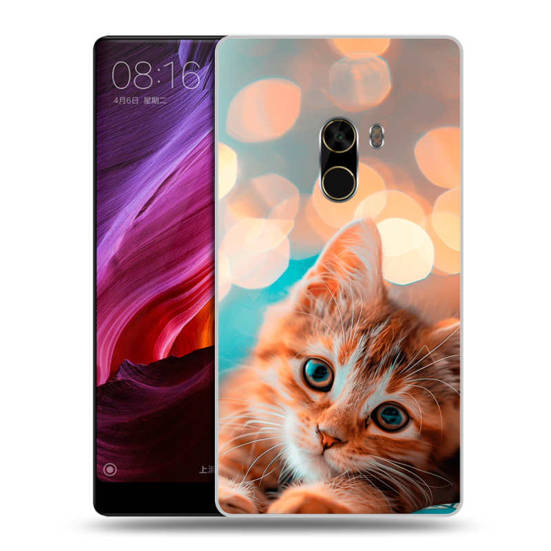 Силиконовый чехол на Xiaomi Mi Mix с принтом котик Силиконовый чехол на Xiaomi Mi Mix с принтом котик