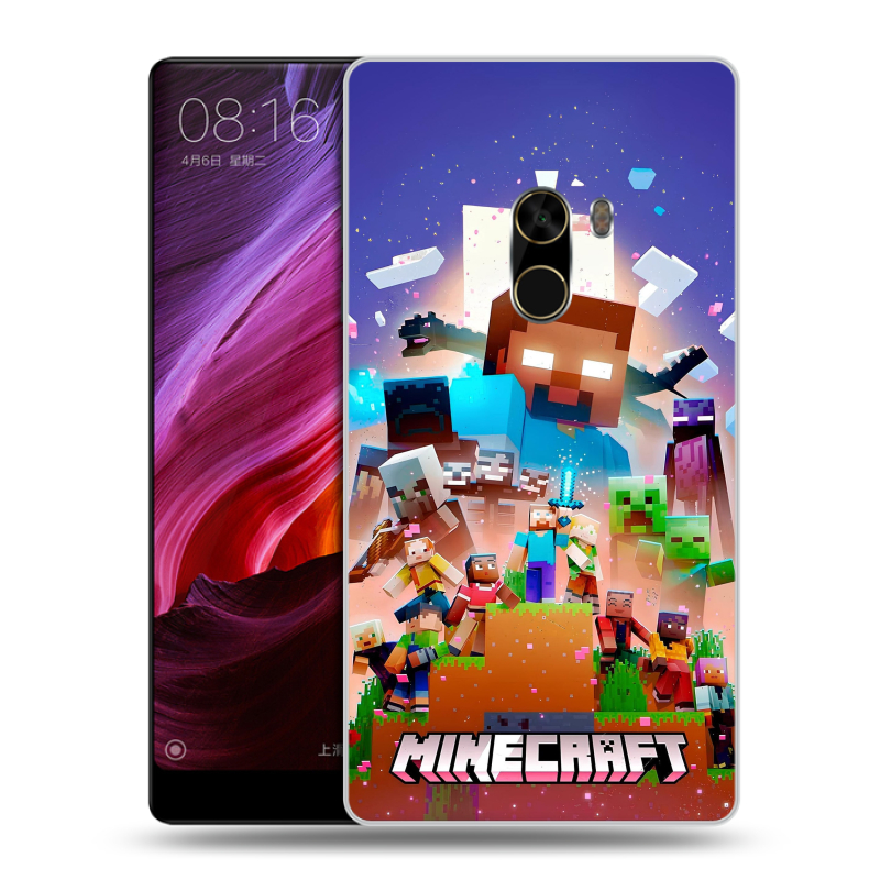 Силиконовый чехол на Xiaomi Mi Mix с принтом Майнкрафт Minecraft Силиконовый чехол на Xiaomi Mi Mix с принтом Майнкрафт Minecraft