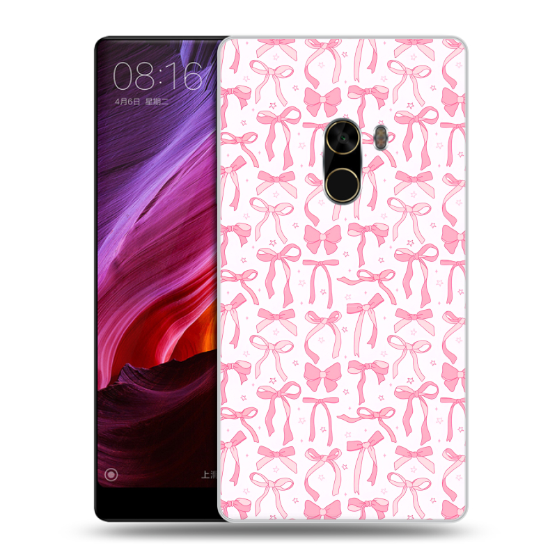 Силиконовый чехол на Xiaomi Mi Mix с принтом Розовые бантики Силиконовый чехол на Xiaomi Mi Mix с принтом Розовые бантики