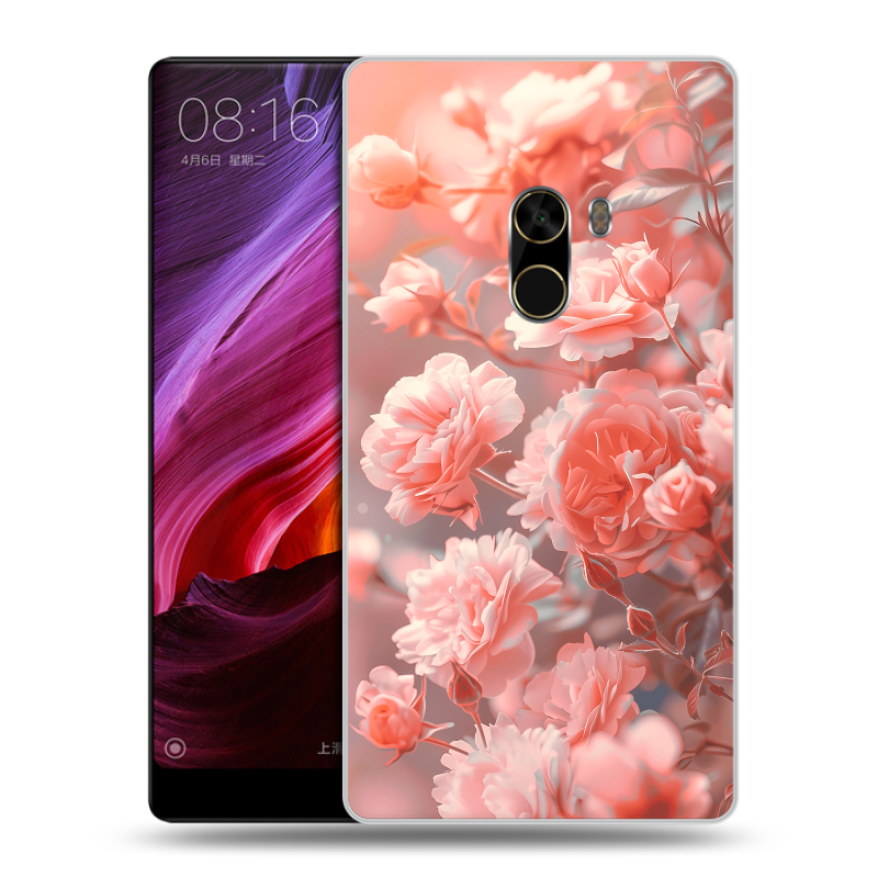 Силиконовый чехол на Xiaomi Mi Mix с принтом Розы цветы Силиконовый чехол на Xiaomi Mi Mix с принтом Розы цветы