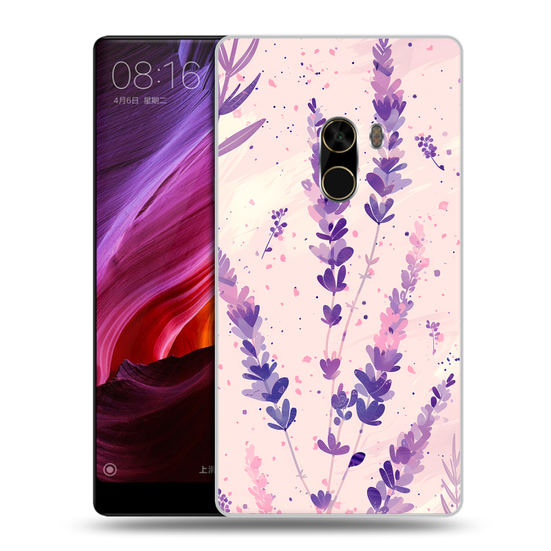 Силиконовый чехол на Xiaomi Mi Mix с принтом цветы лаванда Силиконовый чехол на Xiaomi Mi Mix с принтом цветы лаванда
