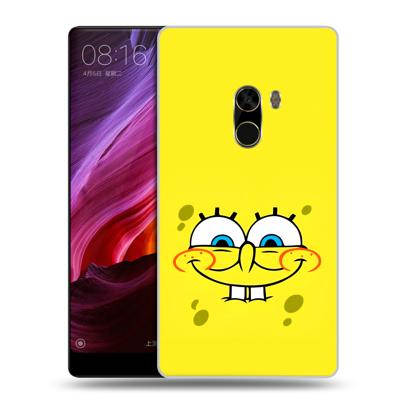 Силиконовый чехол на Xiaomi Mi Mix с принтом спанчбоб спанч боб Силиконовый чехол на Xiaomi Mi Mix с принтом спанчбоб спанч боб