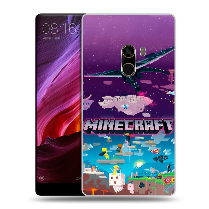 Силиконовый чехол на Xiaomi Mi Mix с принтом Майнкрафт Minecraft Силиконовый чехол на Xiaomi Mi Mix с принтом Майнкрафт Minecraft