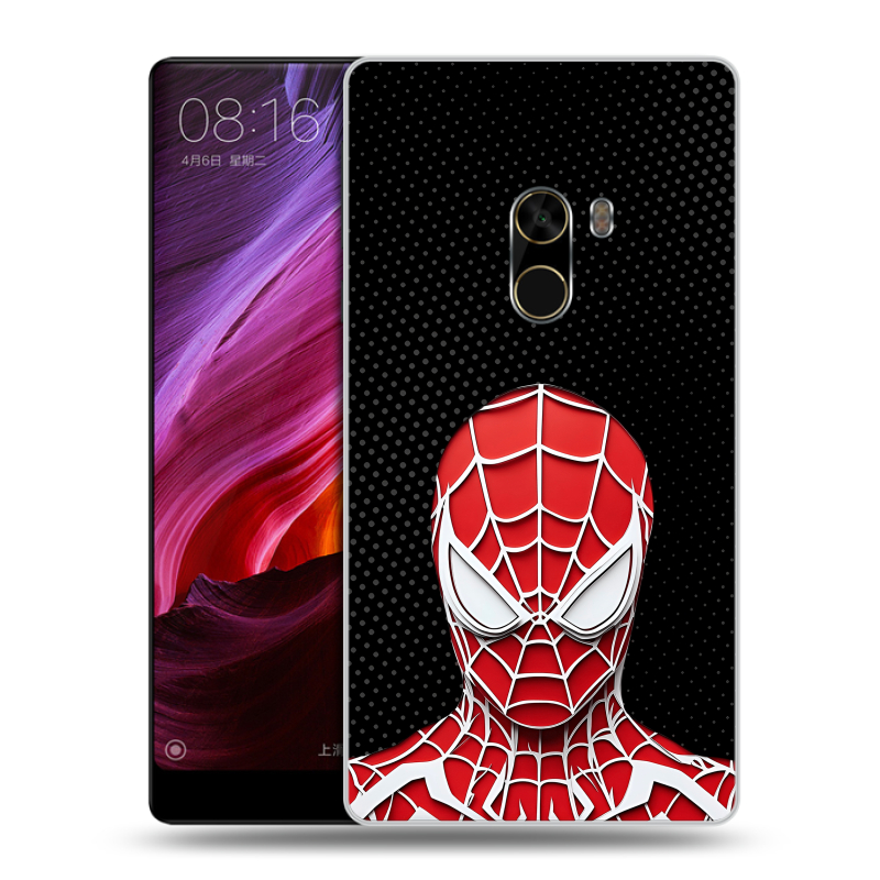 Силиконовый чехол на Xiaomi Mi Mix с принтом человек паук spiderman Силиконовый чехол на Xiaomi Mi Mix с принтом человек паук spiderman