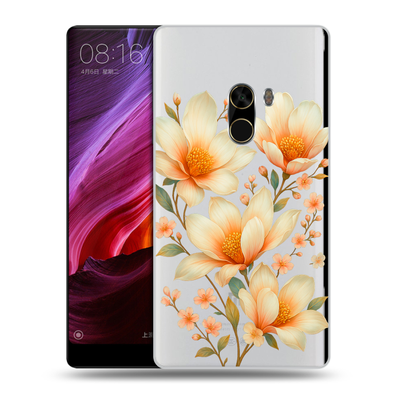 Силиконовый чехол на Xiaomi Mi Mix с принтом Цветы Силиконовый чехол на Xiaomi Mi Mix с принтом Цветы