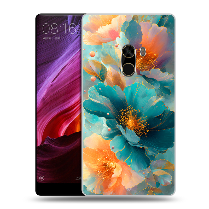 Силиконовый чехол на Xiaomi Mi Mix с принтом Цветы Силиконовый чехол на Xiaomi Mi Mix с принтом Цветы