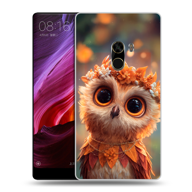 Силиконовый чехол на Xiaomi Mi Mix с принтом Милая сова Силиконовый чехол на Xiaomi Mi Mix с принтом Милая сова