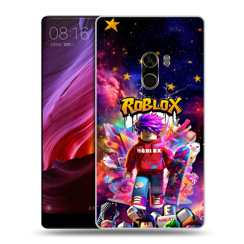 Силиконовый чехол на Xiaomi Mi Mix с принтом Roblox Роблокс Силиконовый чехол на Xiaomi Mi Mix с принтом Roblox Роблокс
