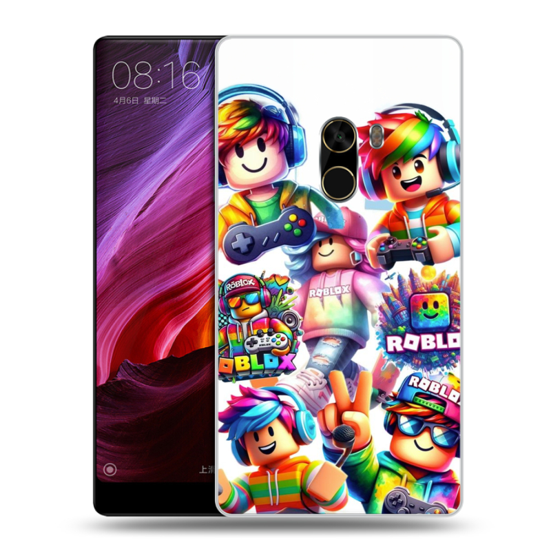 Силиконовый чехол на Xiaomi Mi Mix с принтом Roblox Роблокс Силиконовый чехол на Xiaomi Mi Mix с принтом Roblox Роблокс