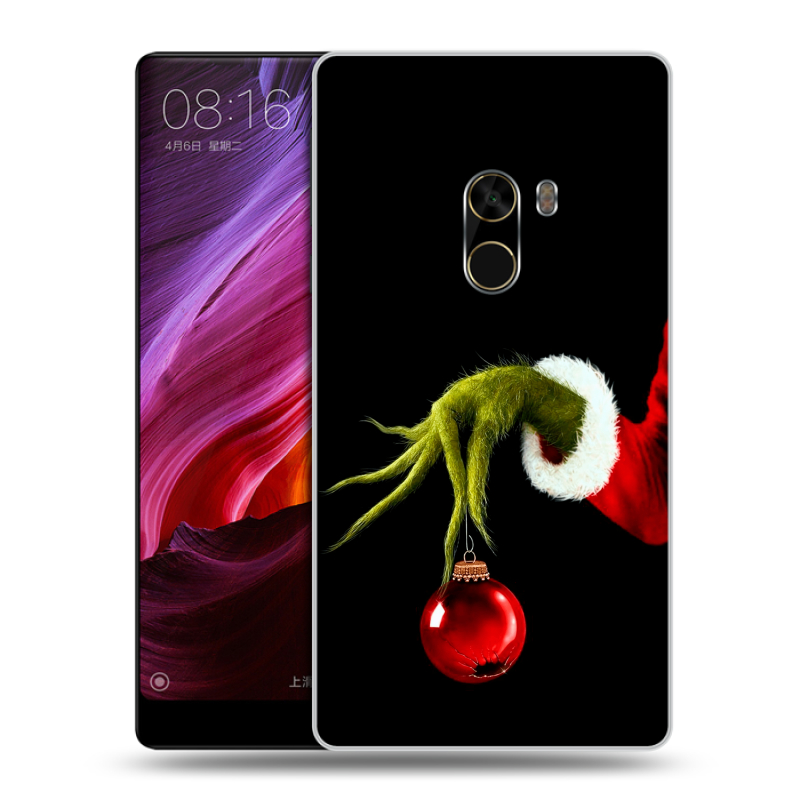 Силиконовый чехол на Xiaomi Mi Mix с принтом Новый год Гринч Силиконовый чехол на Xiaomi Mi Mix с принтом Новый год Гринч