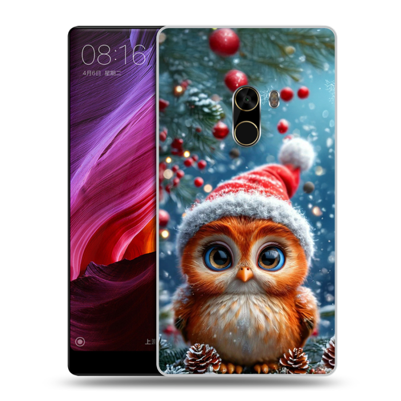 Силиконовый чехол на Xiaomi Mi Mix с принтом Новый год Силиконовый чехол на Xiaomi Mi Mix с принтом Новый год