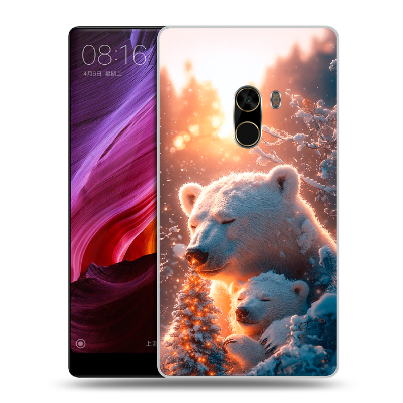 Силиконовый чехол на Xiaomi Mi Mix с принтом Новый год Силиконовый чехол на Xiaomi Mi Mix с принтом Новый год