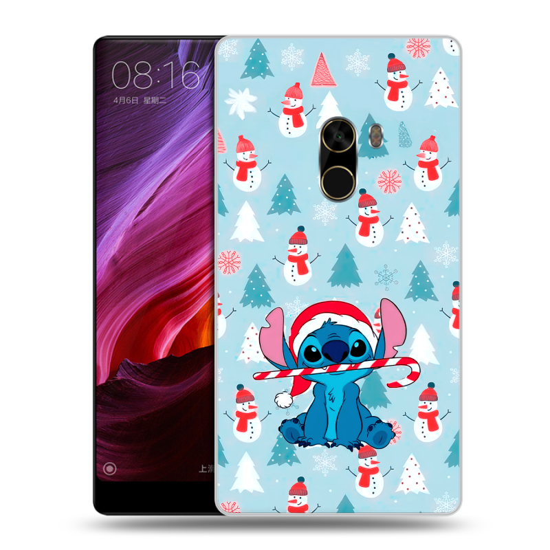 Силиконовый чехол на Xiaomi Mi Mix с принтом Стич Новый год Силиконовый чехол на Xiaomi Mi Mix с принтом Стич Новый год