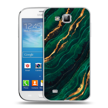 Пластиковый чехол на Samsung Galaxy Premier с принтом Мрамор зеленое золото Пластиковый чехол на Samsung Galaxy Premier с принтом Мрамор зеленое золото