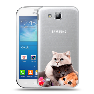Пластиковый чехол на Samsung Galaxy Premier с принтом Кошки Пластиковый чехол на Samsung Galaxy Premier с принтом Кошки