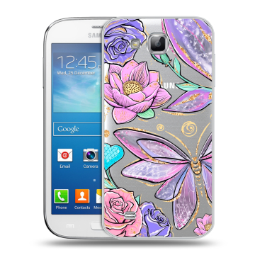 Пластиковый чехол на Samsung Galaxy Premier с принтом Бабочки и цветы Пластиковый чехол на Samsung Galaxy Premier с принтом Бабочки и цветы