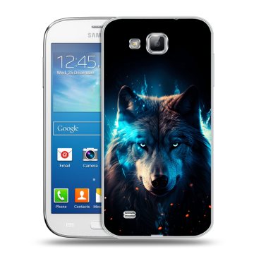 Пластиковый чехол на Samsung Galaxy Premier с принтом Волк ночной Пластиковый чехол на Samsung Galaxy Premier с принтом Волк ночной