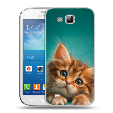 Пластиковый чехол на Samsung Galaxy Premier с принтом котенок Пластиковый чехол на Samsung Galaxy Premier с принтом котенок