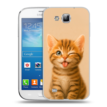 Пластиковый чехол на Samsung Galaxy Premier с принтом котенок Пластиковый чехол на Samsung Galaxy Premier с принтом котенок