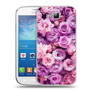 Пластиковый чехол на Samsung Galaxy Premier с принтом лавандовые розы Пластиковый чехол на Samsung Galaxy Premier с принтом лавандовые розы