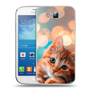 Пластиковый чехол на Samsung Galaxy Premier с принтом котик Пластиковый чехол на Samsung Galaxy Premier с принтом котик