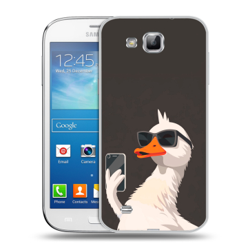 Пластиковый чехол на Samsung Galaxy Premier с принтом утка в очках Пластиковый чехол на Samsung Galaxy Premier с принтом утка в очках
