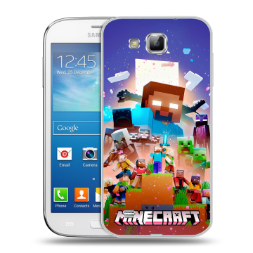 Пластиковый чехол на Samsung Galaxy Premier с принтом Майнкрафт Minecraft