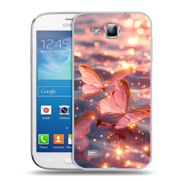 Пластиковый чехол на Samsung Galaxy Premier с принтом бабочки розовые Пластиковый чехол на Samsung Galaxy Premier с принтом бабочки розовые