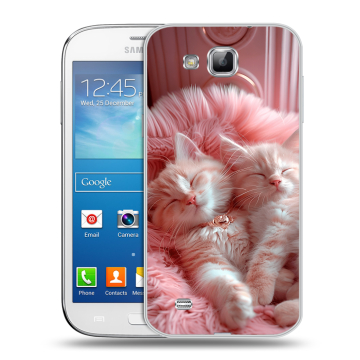 Пластиковый чехол на Samsung Galaxy Premier с принтом котята котики