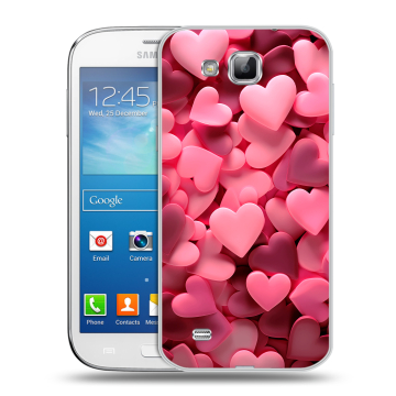 Пластиковый чехол на Samsung Galaxy Premier с принтом розовые сердечки Пластиковый чехол на Samsung Galaxy Premier с принтом розовые сердечки