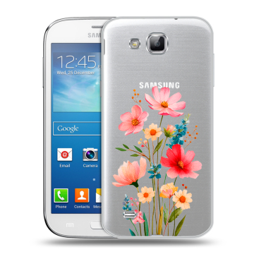 Пластиковый чехол на Samsung Galaxy Premier с принтом Цветы
