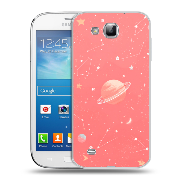 Пластиковый чехол на Samsung Galaxy Premier с принтом Розовый космос