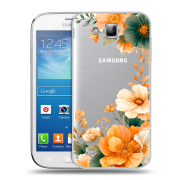 Пластиковый чехол на Samsung Galaxy Premier с принтом Цветы принт
