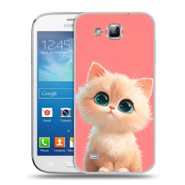 Пластиковый чехол на Samsung Galaxy Premier с принтом Розовый котенок