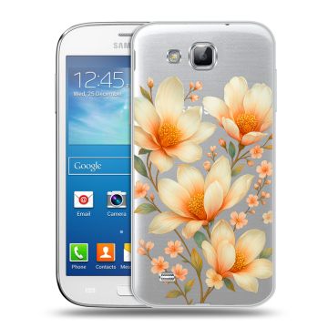 Пластиковый чехол на Samsung Galaxy Premier с принтом Цветы