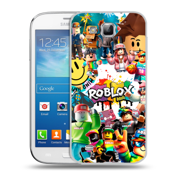 Пластиковый чехол на Samsung Galaxy Premier с принтом Roblox Роблокс