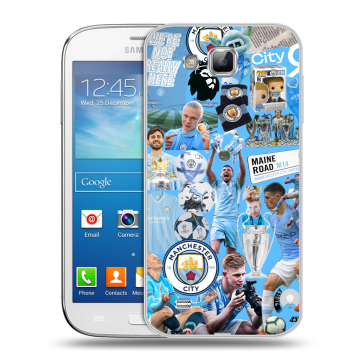 Пластиковый чехол на Samsung Galaxy Premier с принтом Man City Манчестер Сити Пластиковый чехол на Samsung Galaxy Premier с принтом Man City Манчестер Сити