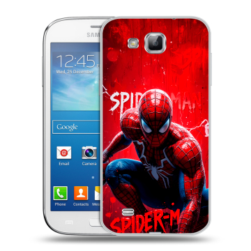 Пластиковый чехол на Samsung Galaxy Premier с принтом Spiderman Человек паук