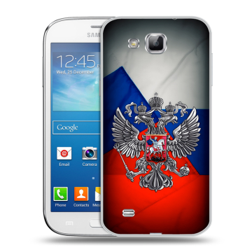 Пластиковый чехол на Samsung Galaxy Premier с принтом Флаг России Пластиковый чехол на Samsung Galaxy Premier с принтом Флаг России
